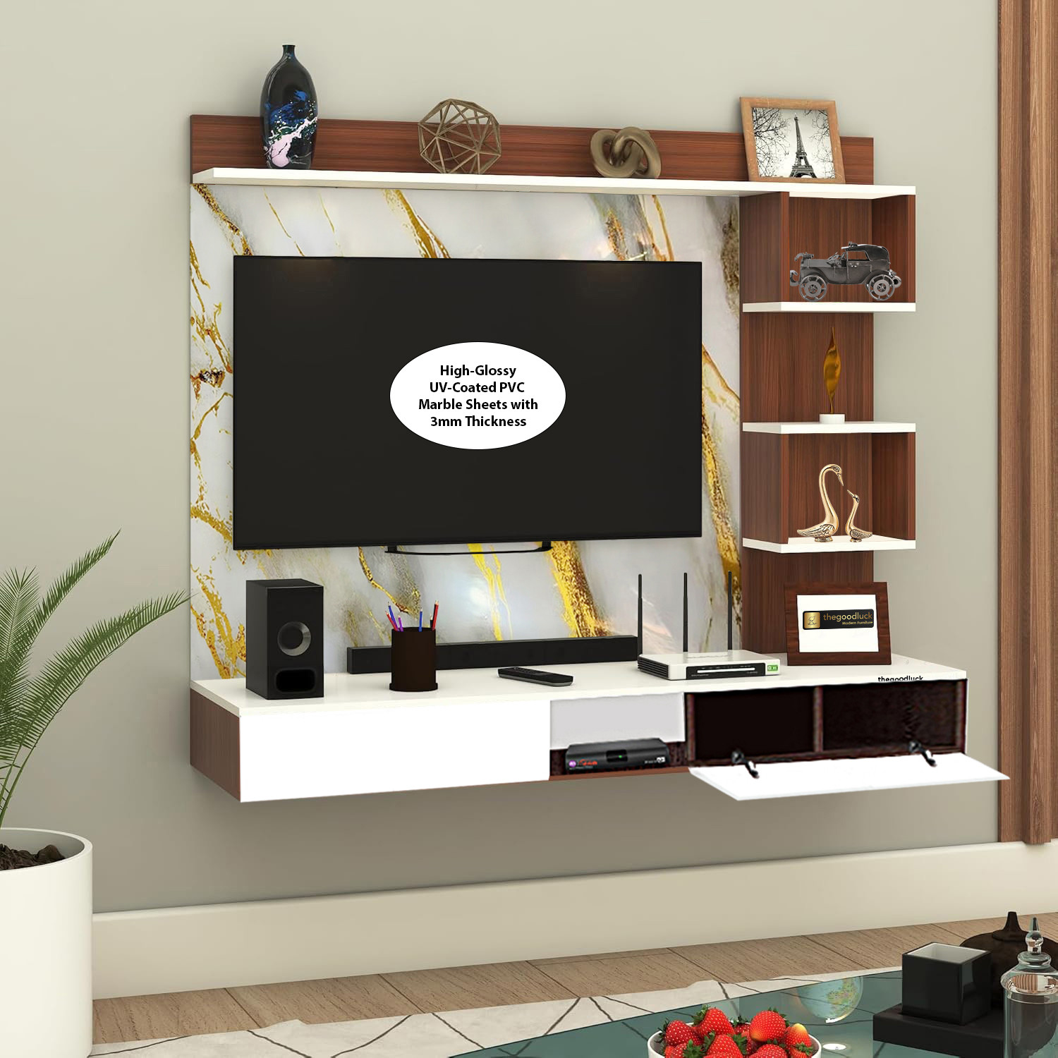 Image of Aavarnam Particle Board Wall Shelf
