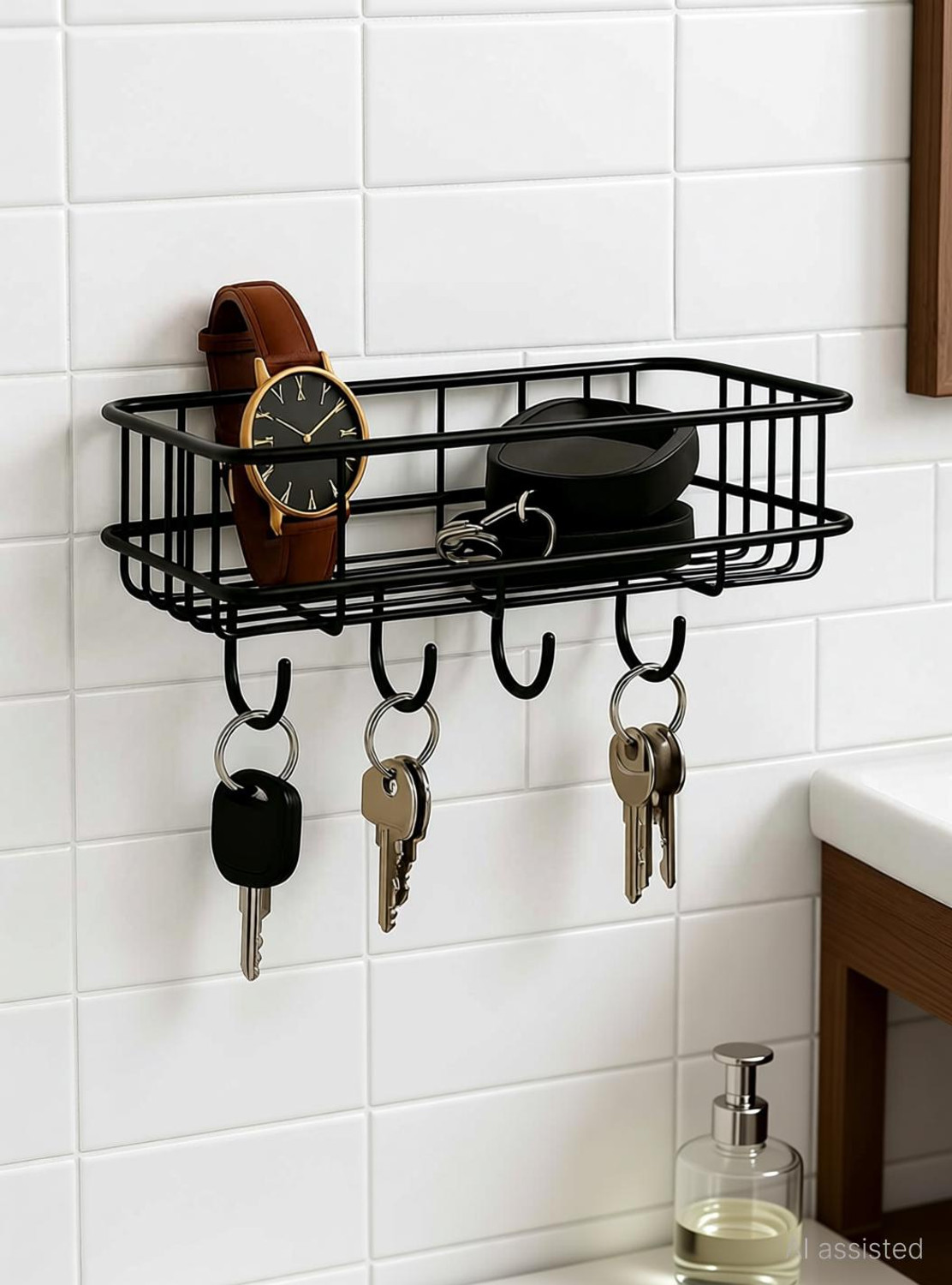 Image of SIYA INFOTECH Bathroom CORNER rack /multipurpose rack for storage Steel Wall Shelf