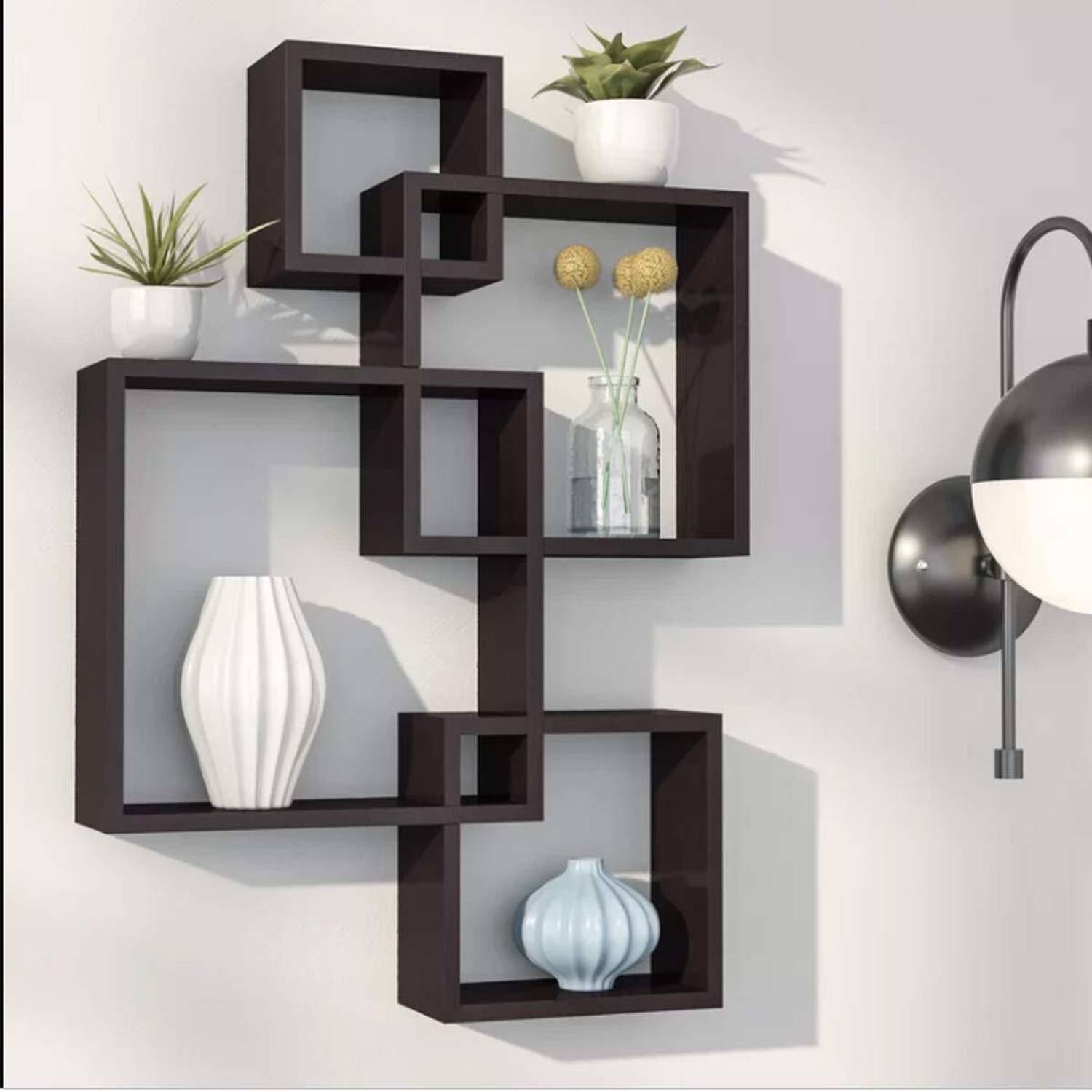 Online Craftbuzz Wooden Mounted Rack for Living Room Decor MDF (M
