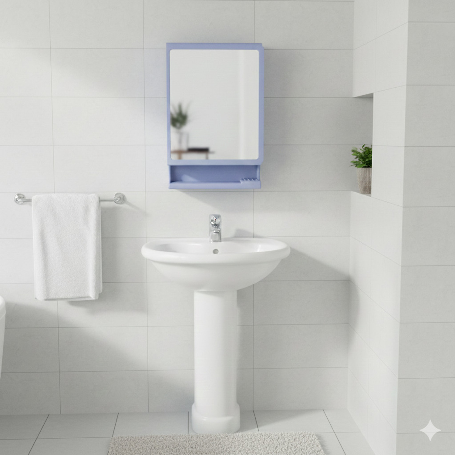 Image of CIPLA PLAST New Look Multipurpose Cabinet | Strong Plastic Bathroom Shelves Wall Mounted | Polypropylene Wall Shelf