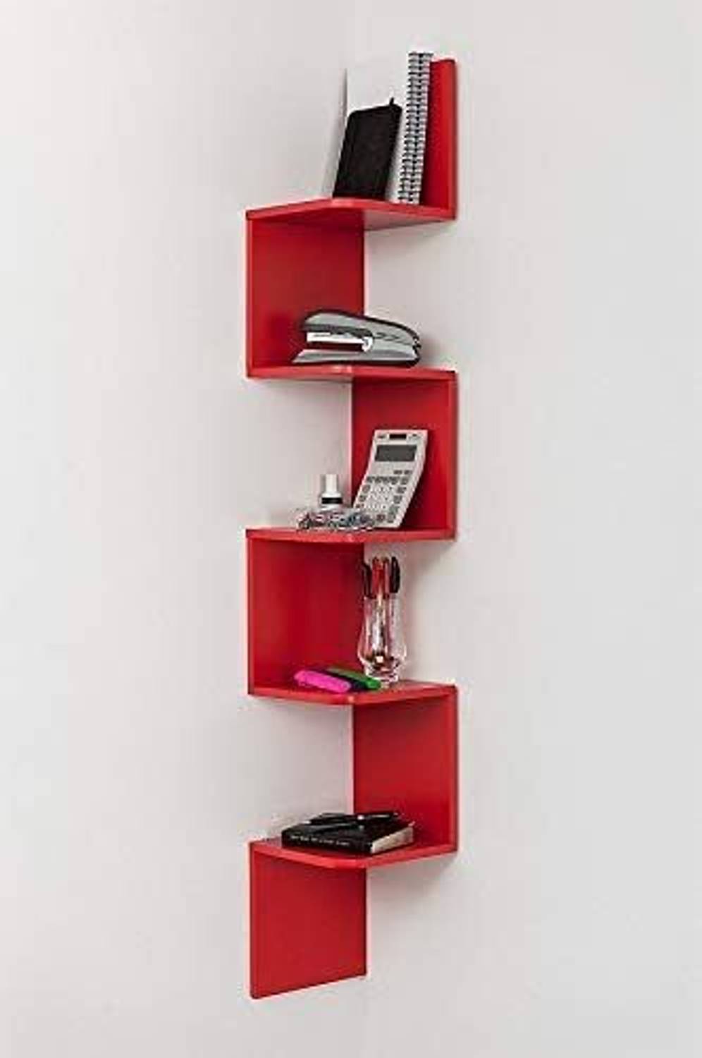 CraftOnline Wooden Zigzag Corner Wall Shelf 100% Good Quality for