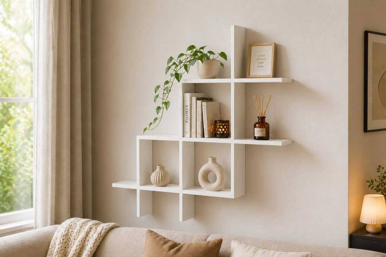 SSCRAFTSHOUSE Modern Wooden Wall Shelf - Image 3