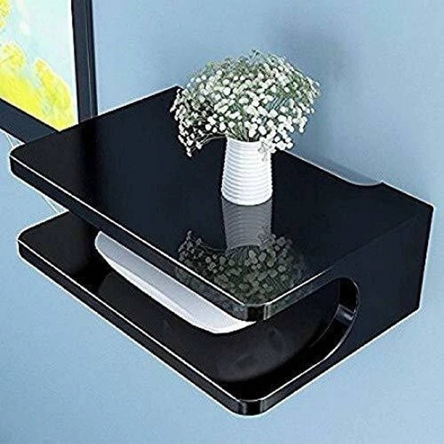 AmazingShopee set top box wall shelf wall mount stand Wooden Wall Shelf
