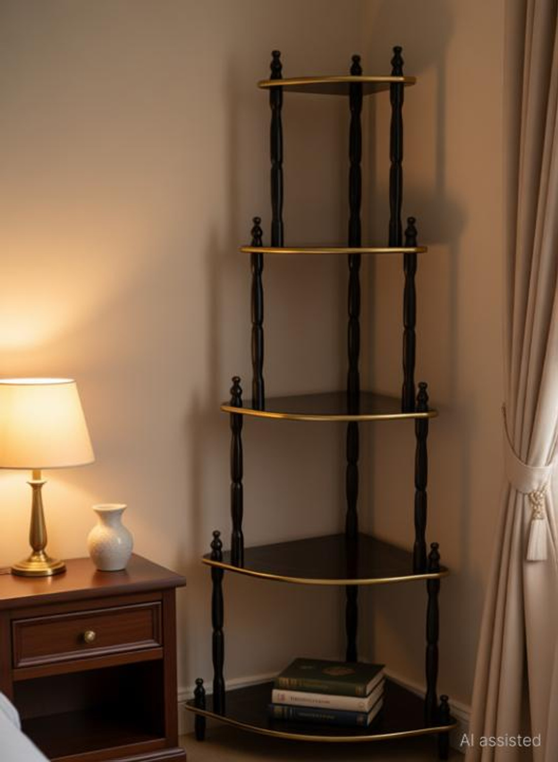 Image of Shree Enterprises Wooden Wall Shelf