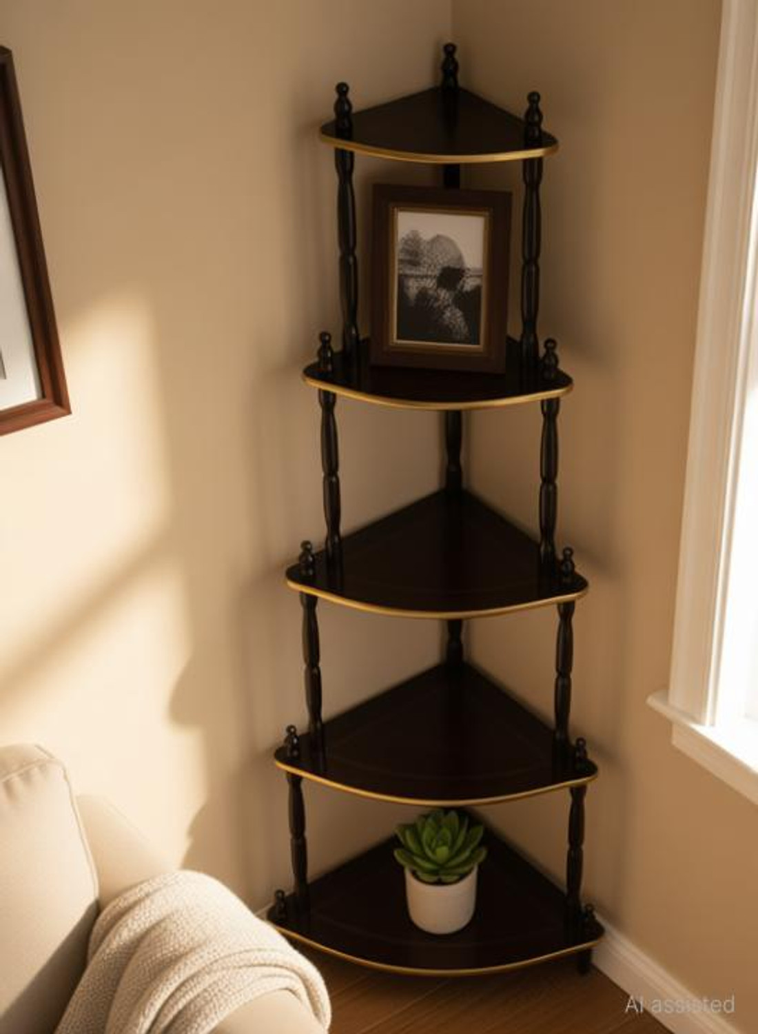 Image of Shree Enterprises Wooden Wall Shelf