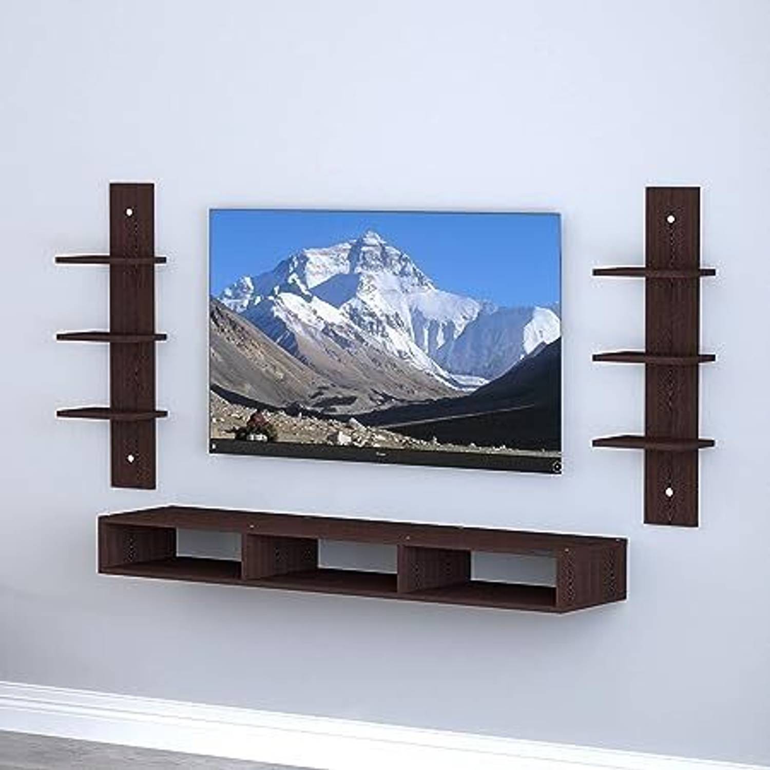 SMART SHOPPEE T.V Entertainment Unit Set Top Box Stand Wooden Wal
