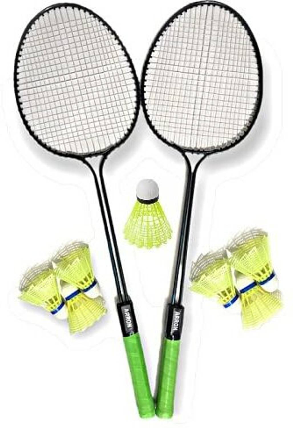 Laksh Sports Badminton Racquet Set of 2 with 7 Shuttlecocks Pack of 2 - Image 1
