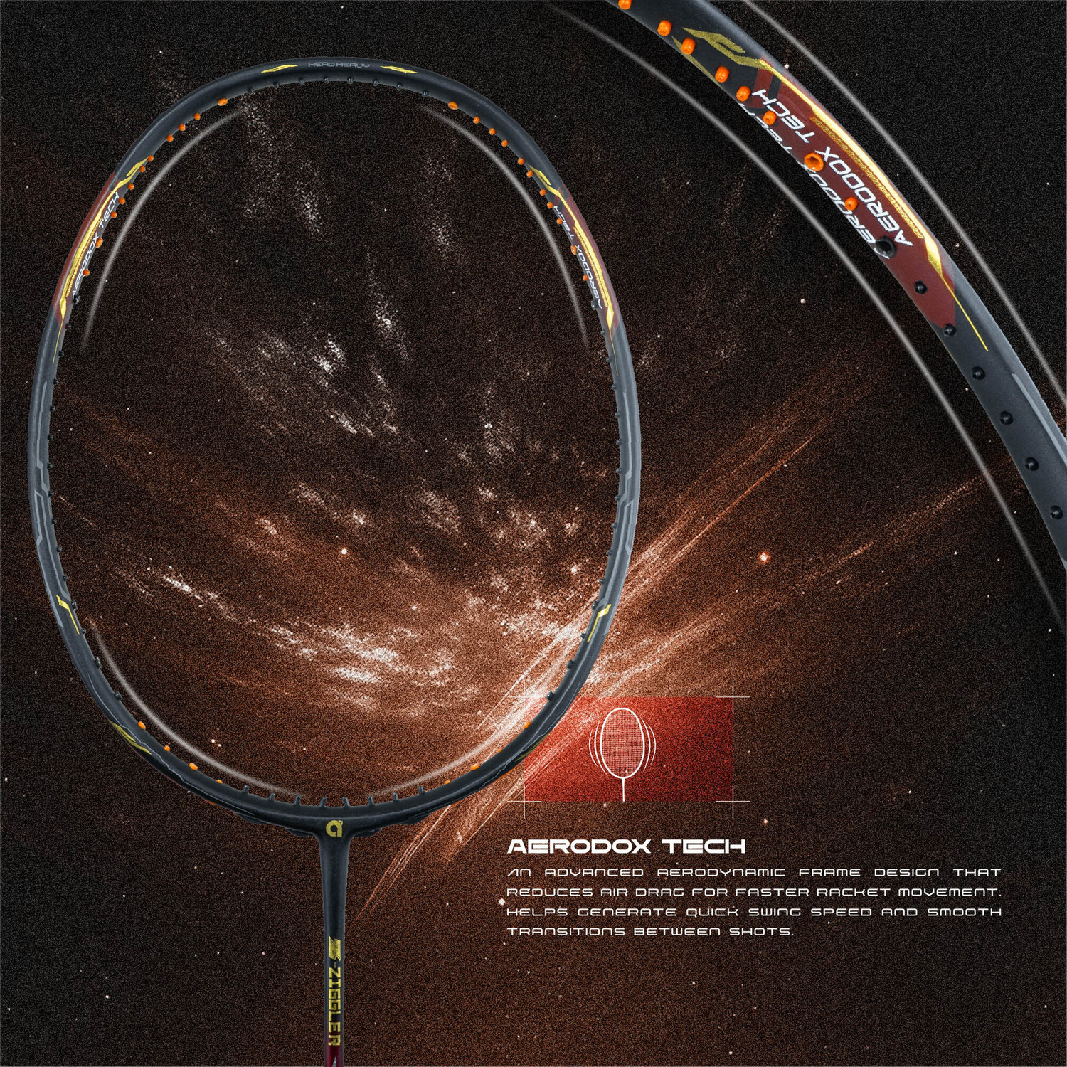 Image of apacs Z-Ziggler Next Gen Multicolor Unstrung Badminton Racquet