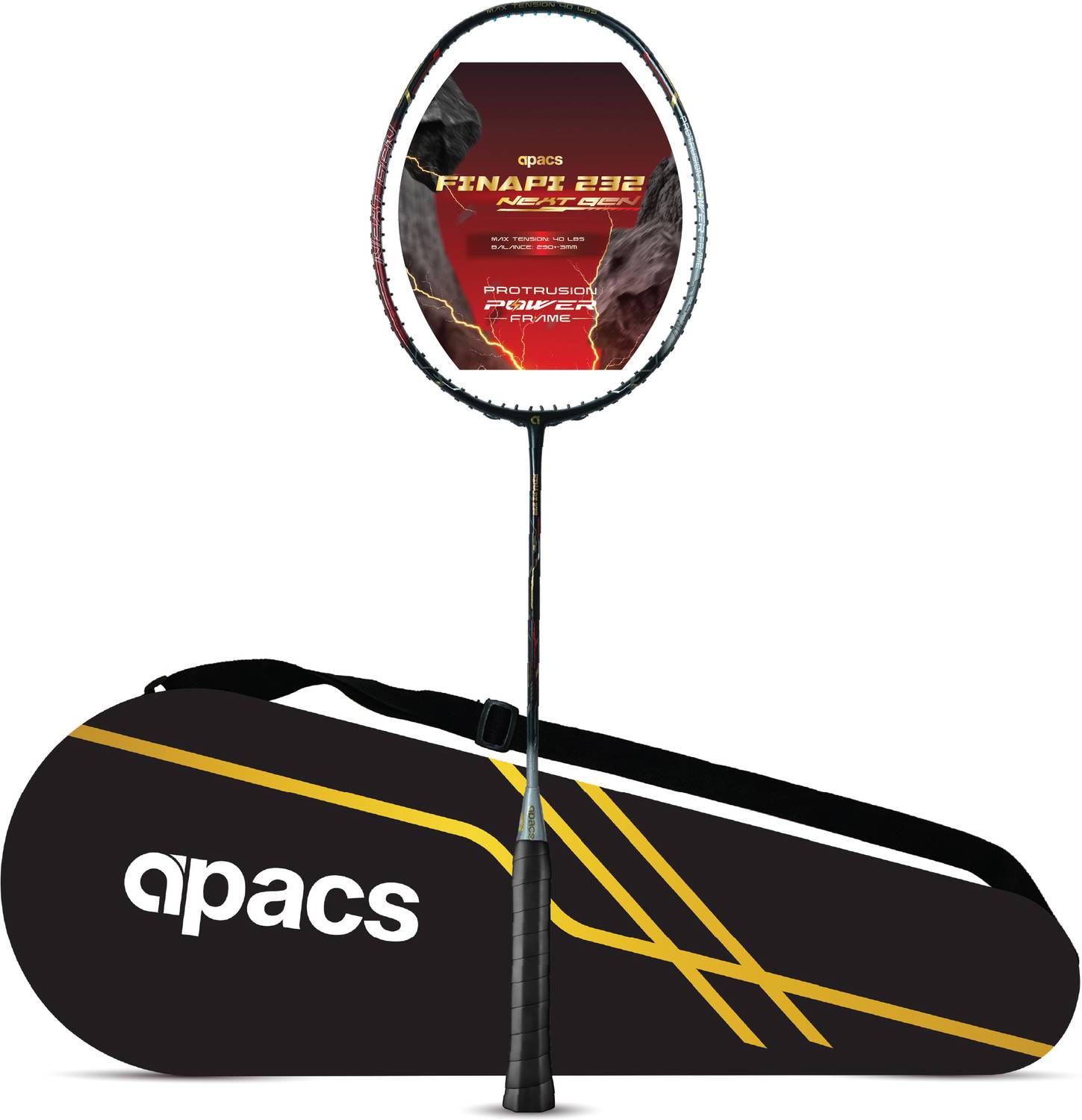 apacs Finapi 232 Next gen Black Unstrung Badminton Racquet