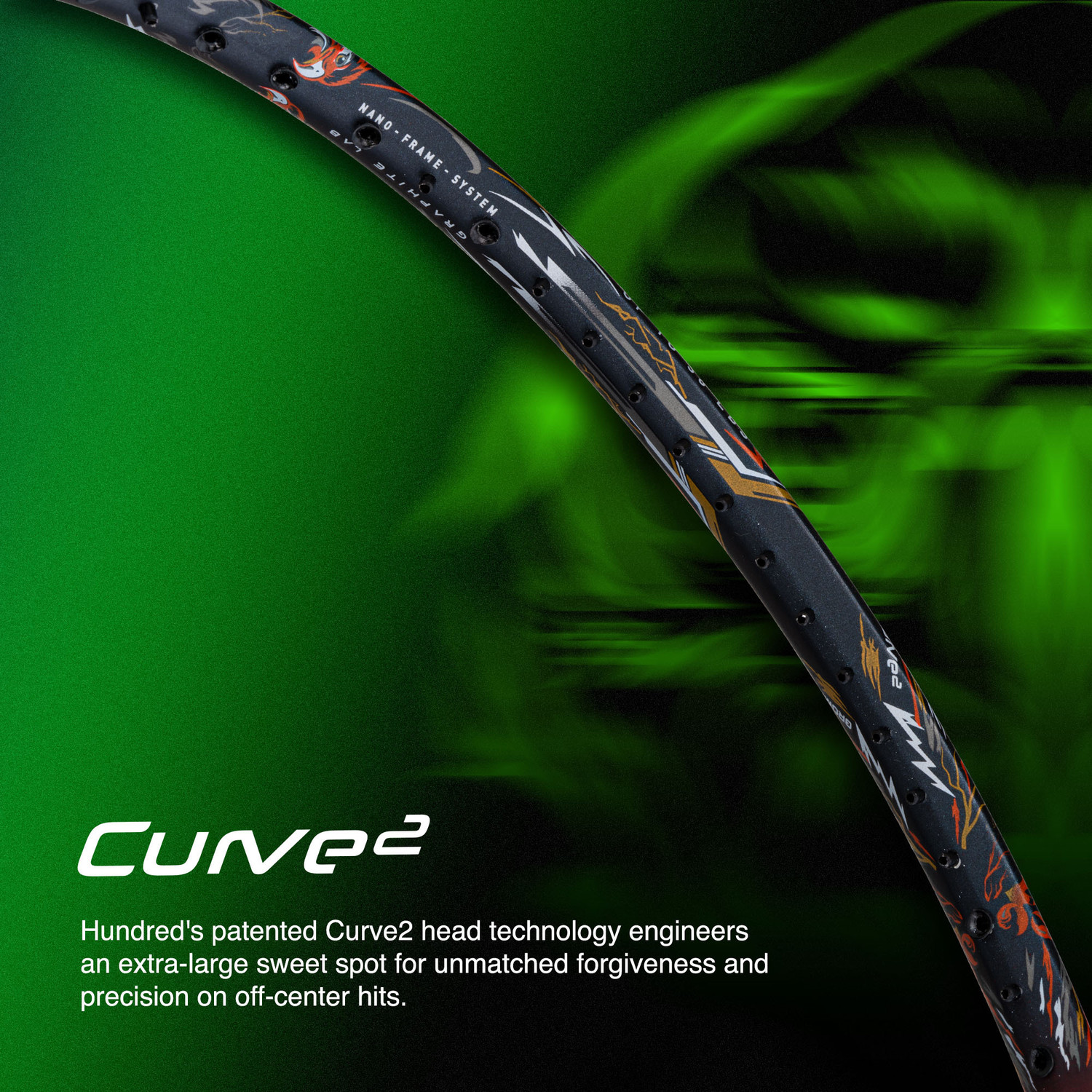 Image of Hundred Predator 82 Extra Strong (≤38lbs) Black Strung Badminton Racquet