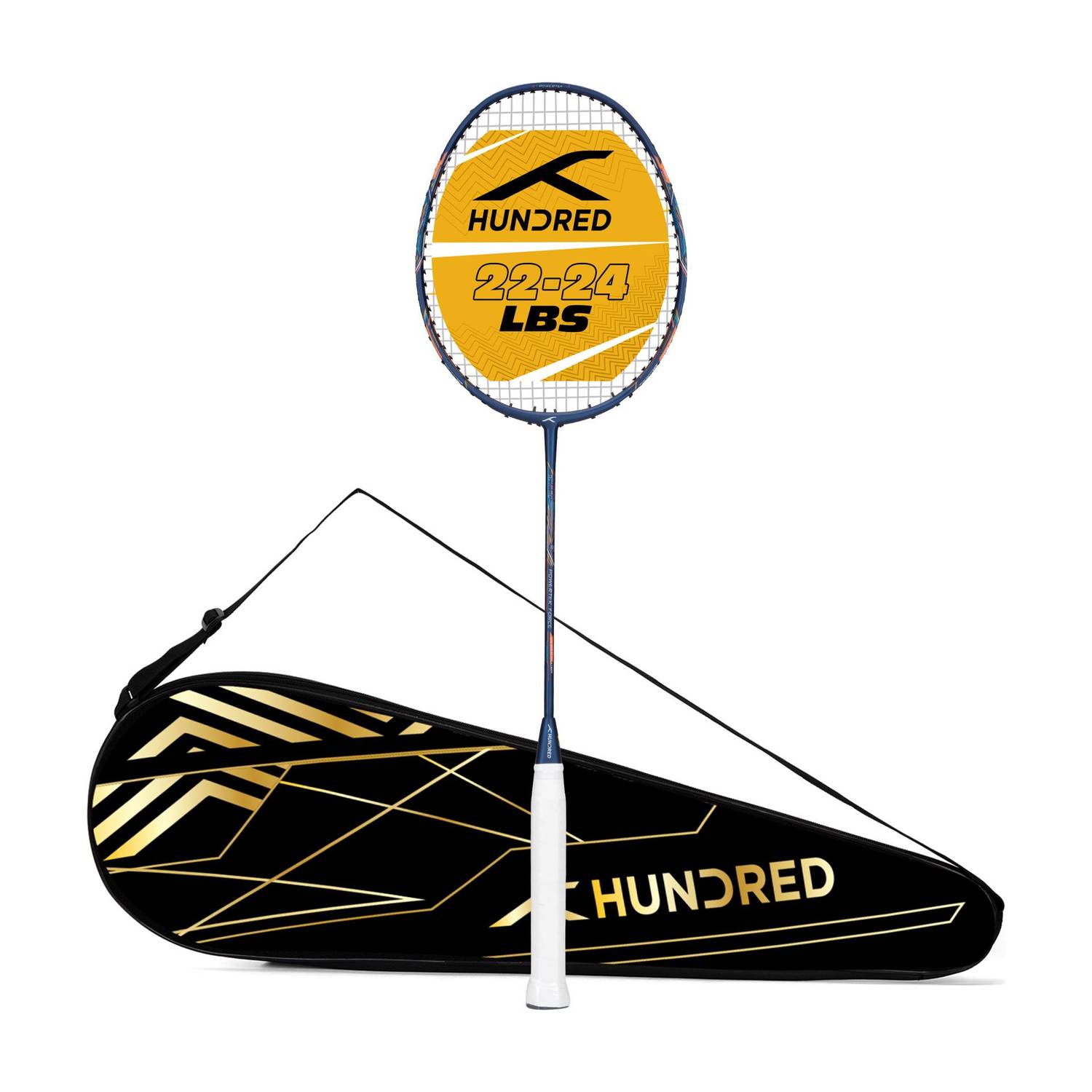 Hundred POWERTEK FORCE Blue Strung Badminton Racquet