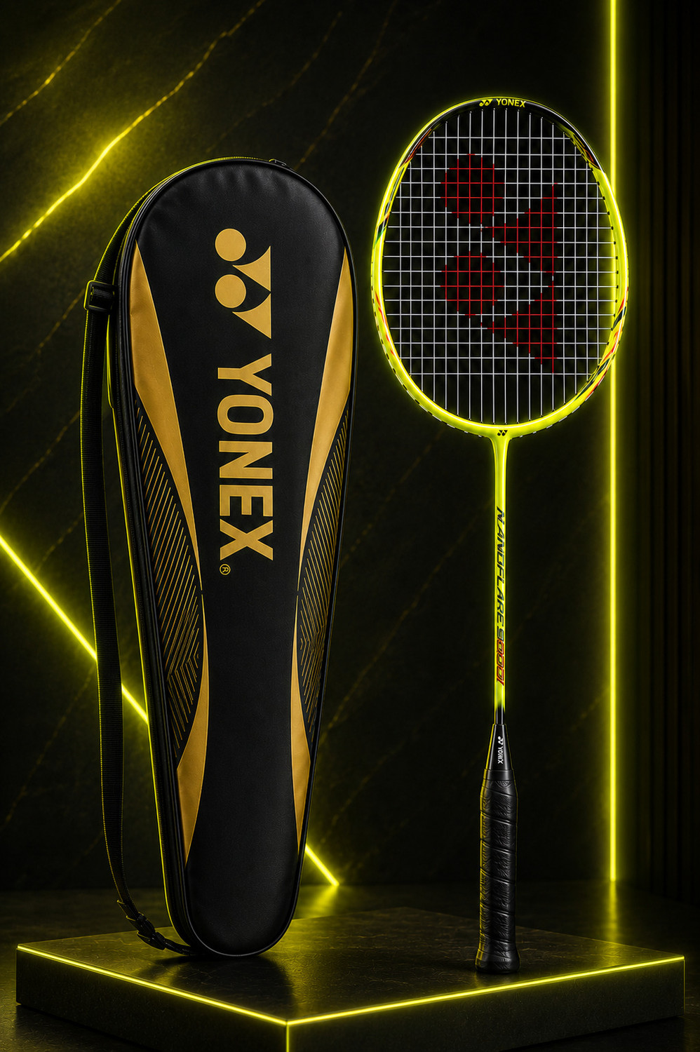Image of YONEX NANOFLARE 9000i Yellow Strung Badminton Racquet