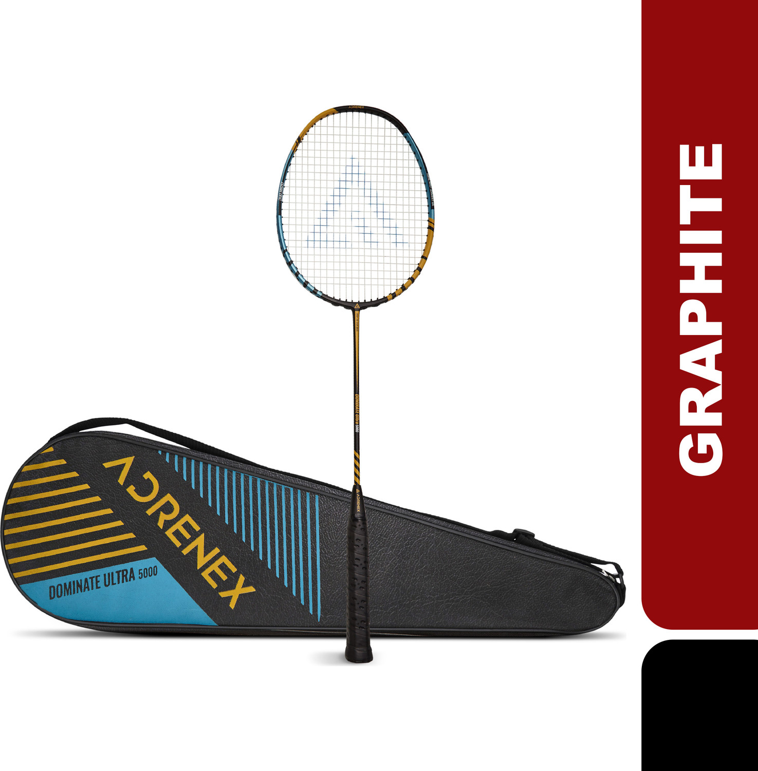 Image of Adrenex by Flipkart Dominate Ultra 5000 Graphite Multicolor Strung Badminton Racquet