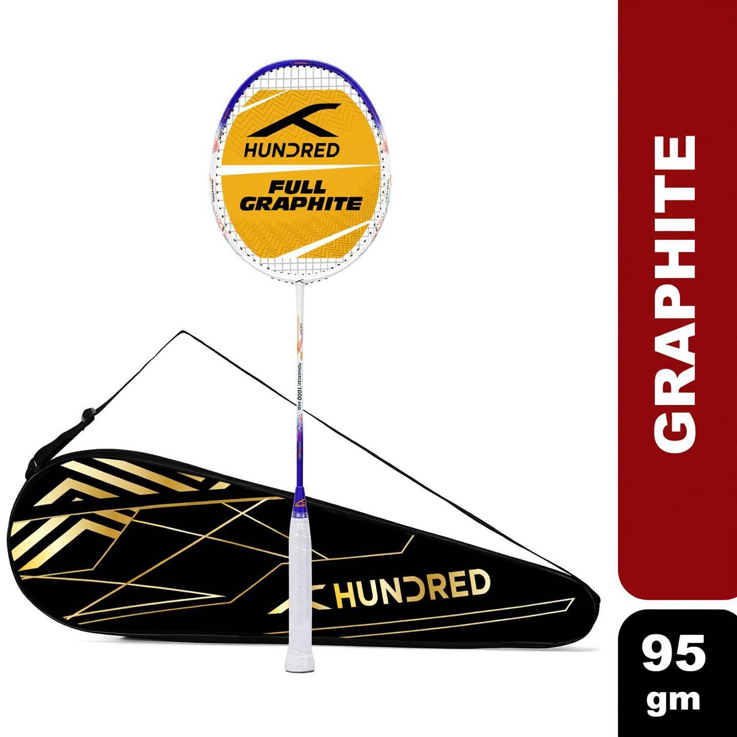 Hundred Powertek 1000 Pro Badminton Racquet - Image 1