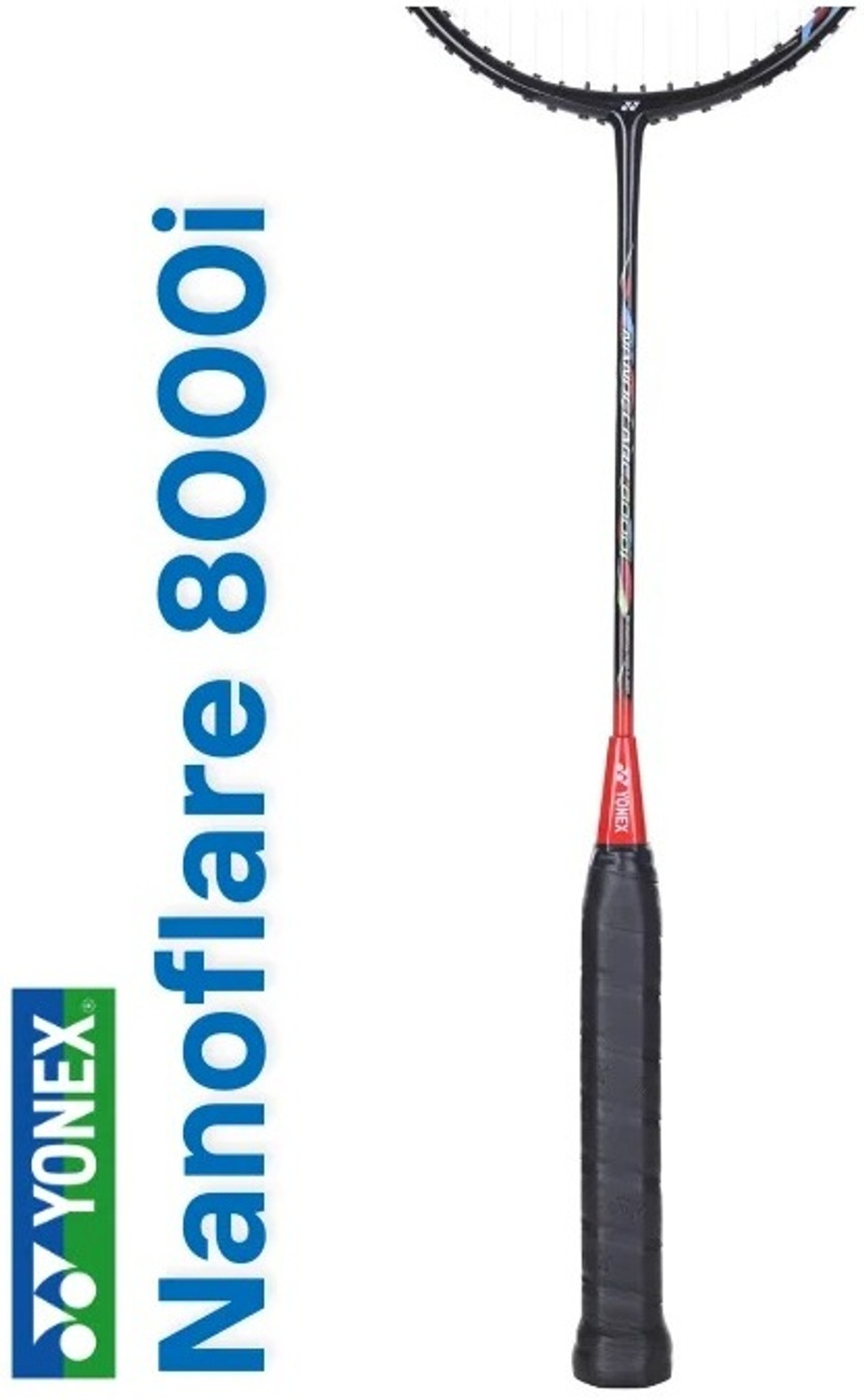 Image of YONEX NANOFLARE 8000i Black, Red Strung Badminton Racquet