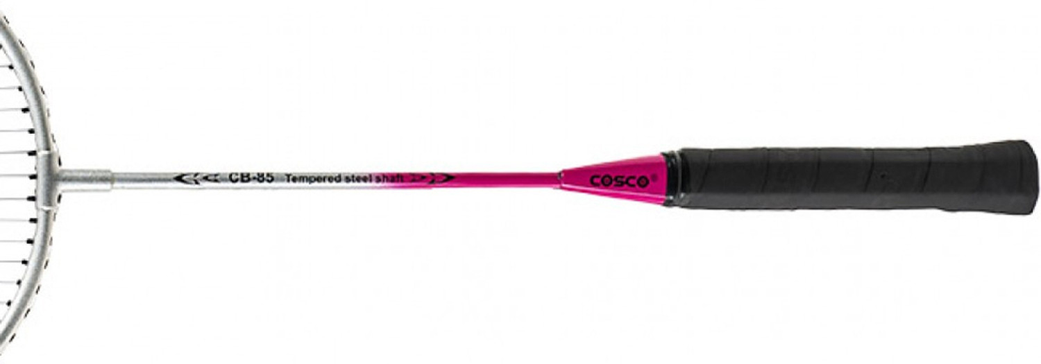 Image of COSCO CB-85 Twin Racket - Hobby (Pack of 2 Racquet) Wrist Band Pink Strung Badminton Racquet