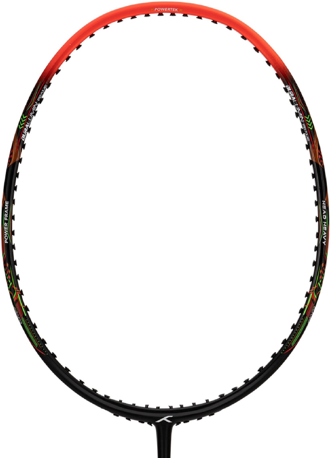 Image of Hundred POWERTEK 1000 JR Black, Orange Strung Badminton Racquet