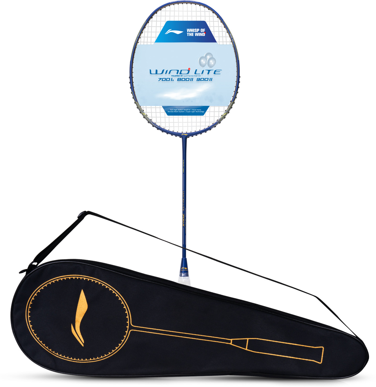 Image of LI-NING Wind Lite 700 II Blue, Brown Strung Badminton Racquet