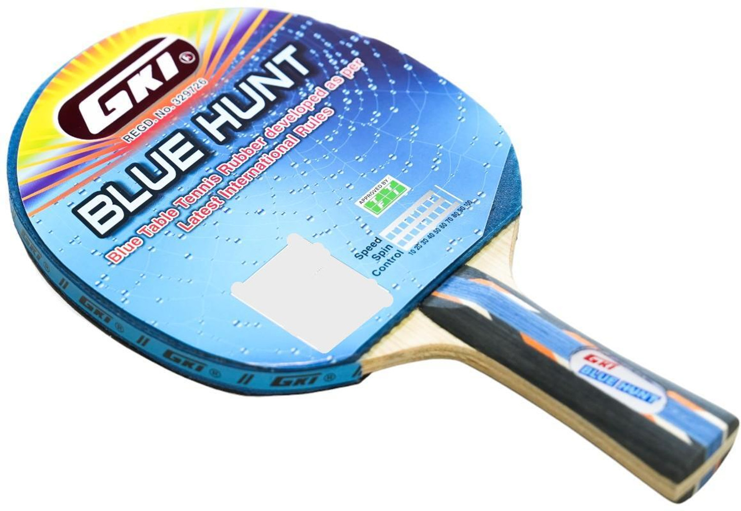 Image of GKI Blue Hunt Blue Table Tennis Racquet