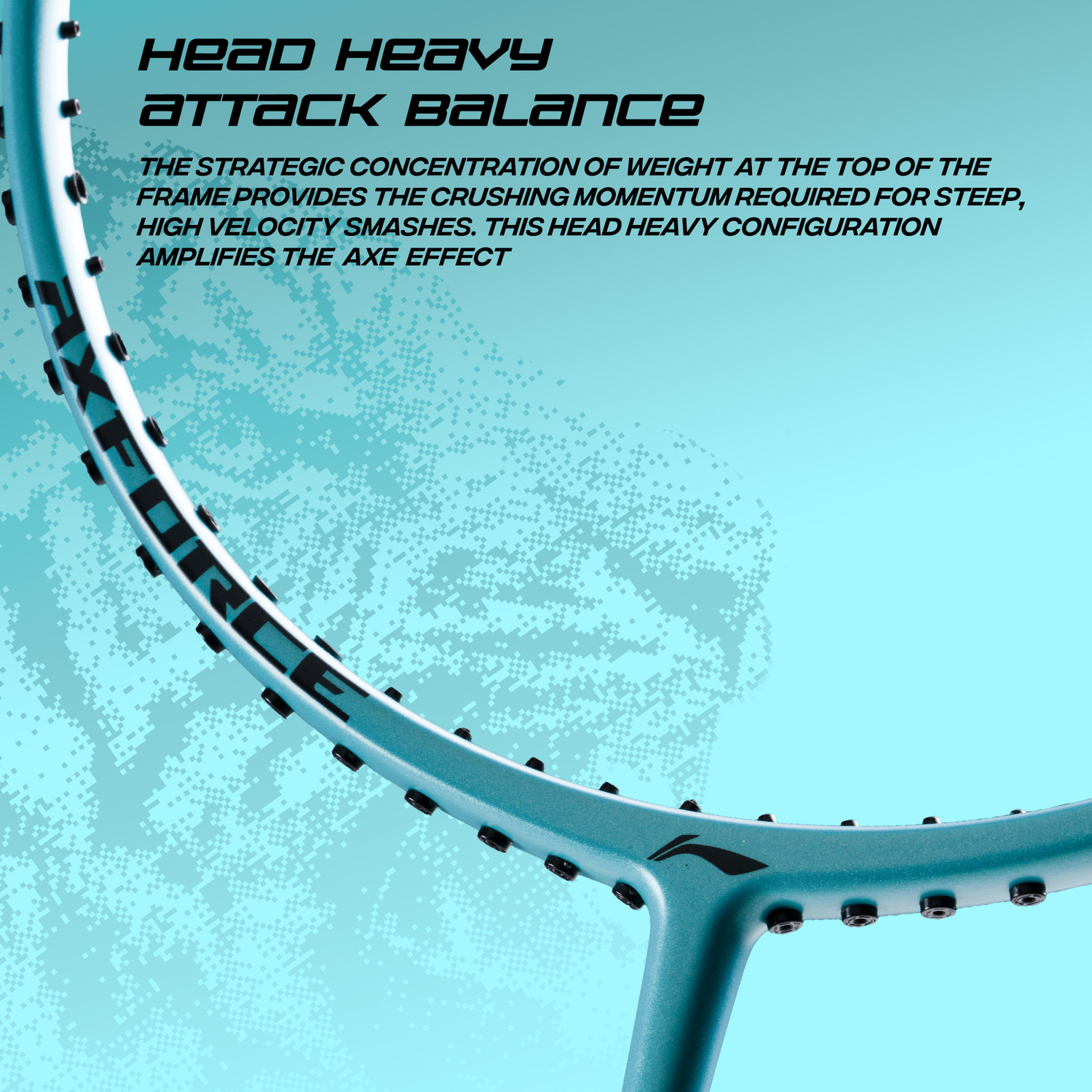 Image of LI-NING Axforce Tiger Strung Badminton Racquet for Professional Players Blue Strung Badminton Racquet