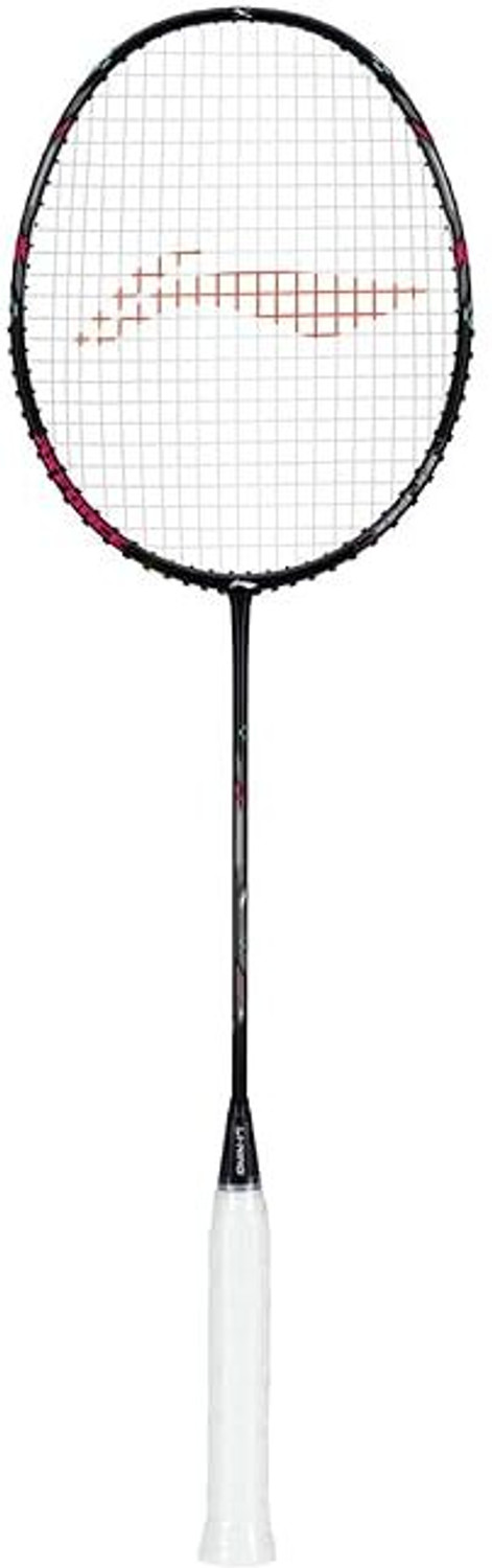 Image of LI-NING Axforce Cannon strung Badminton Racquet for Professional Players Maximum String Black Strung Badminton Racquet