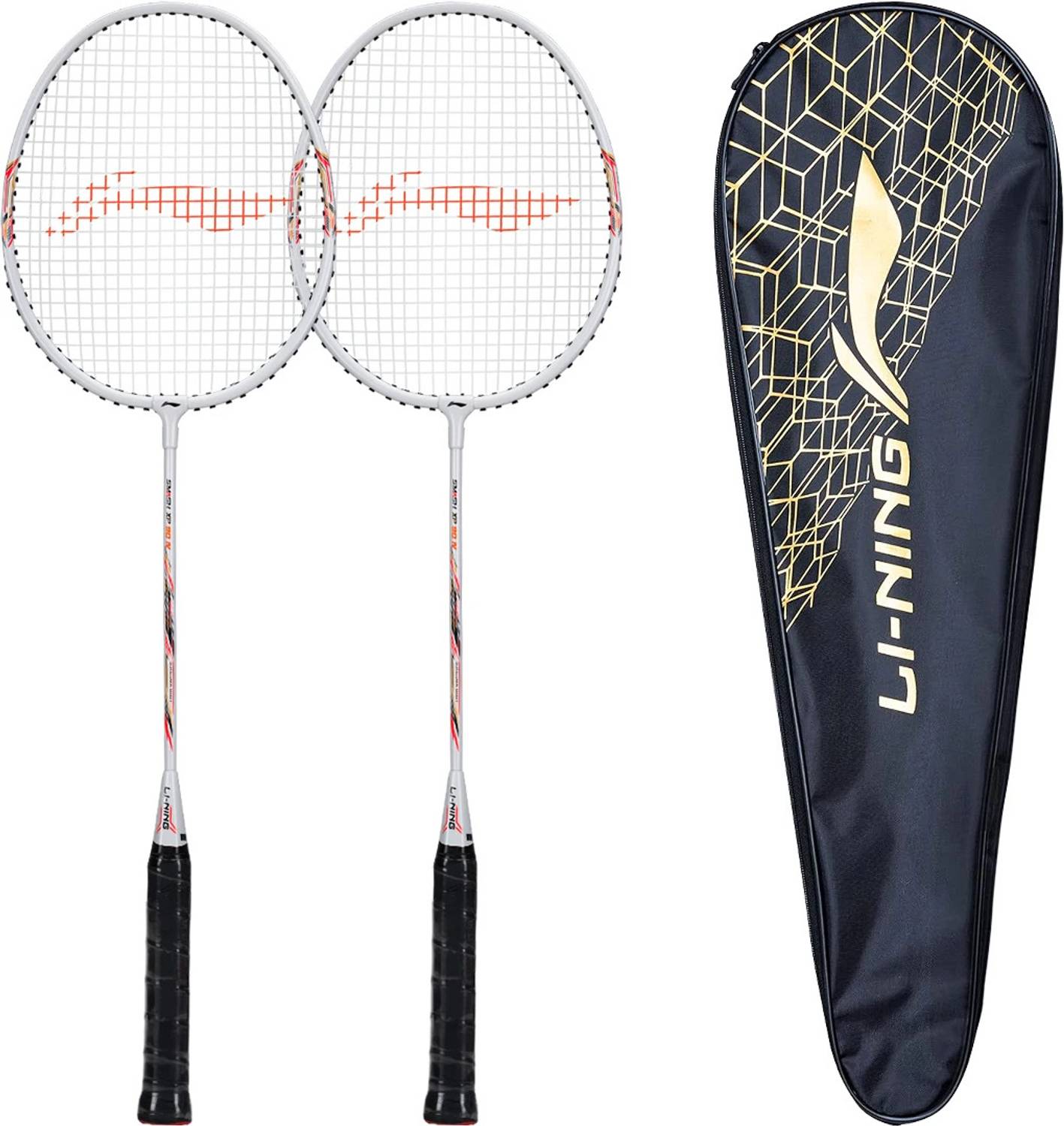 LI-NING Smash XP 90 IV (Set of 2) White/Silver Badminton Pack of 2 - Image 1