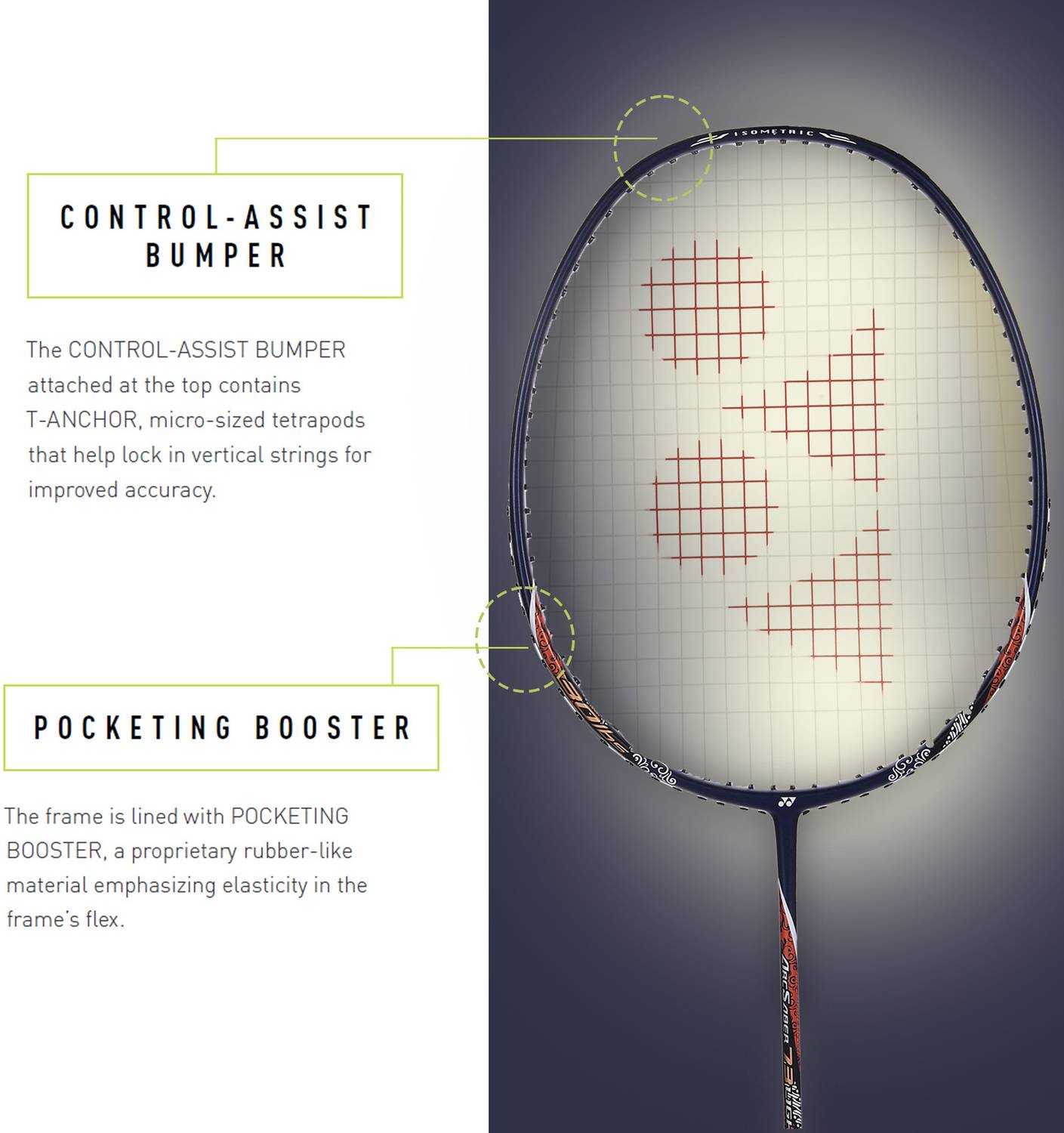 YONEX Arcsaber 73 Light Blue Badminton Racquet - Image 5