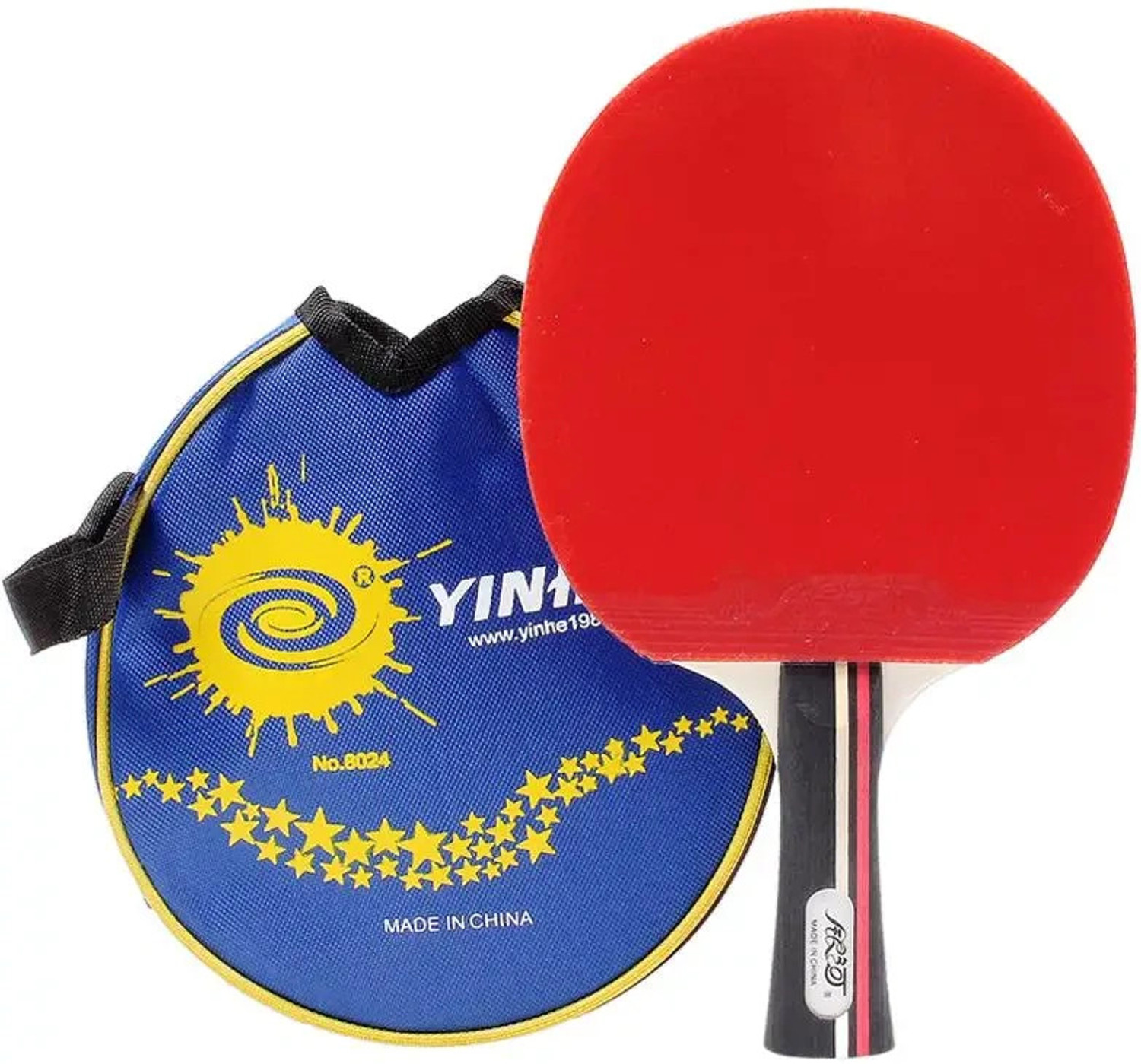 Image of Yinhe 01B Readymade TT Racket, High Control & Spin, ITTF Approved Rubbers, Beige Table Tennis Racquet