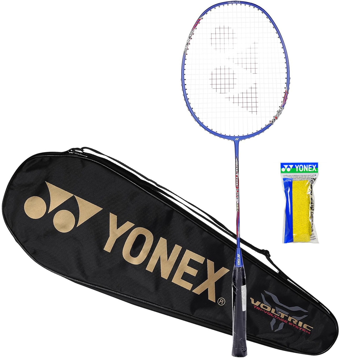 Image of YONEX Voltric Lite 35i With Towel Grip Blue, Yellow Strung Badminton Racquet