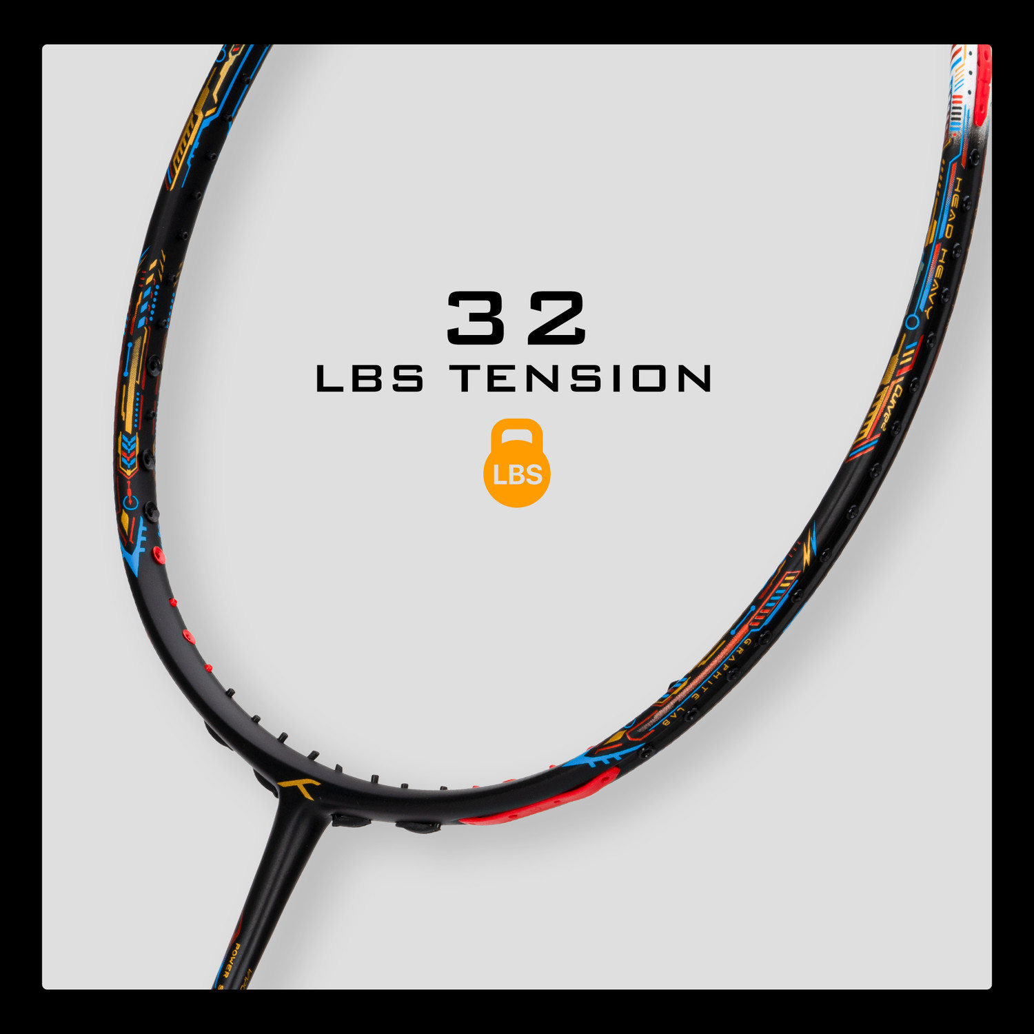 Image of Hundred FLUTTER FF ATTK Black, White Strung Badminton Racquet