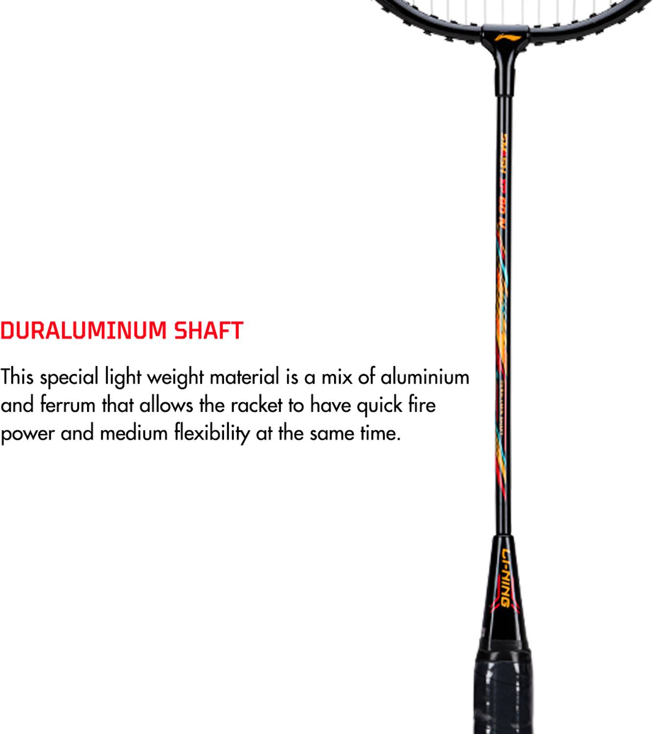 LI-NING XP-60-IV Strung Badminton Racquet (Red) - Image 3