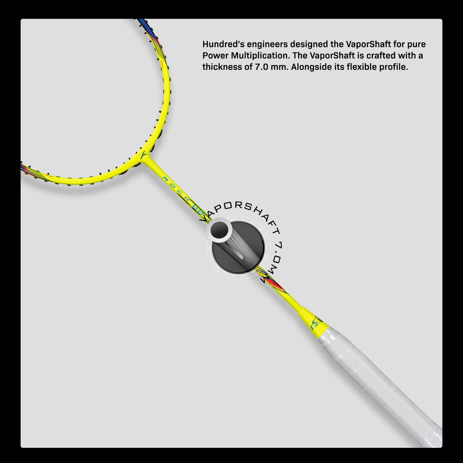 Hundred Rock 88 Japan Made Graphite Yellow, Blue Strung Badminton
