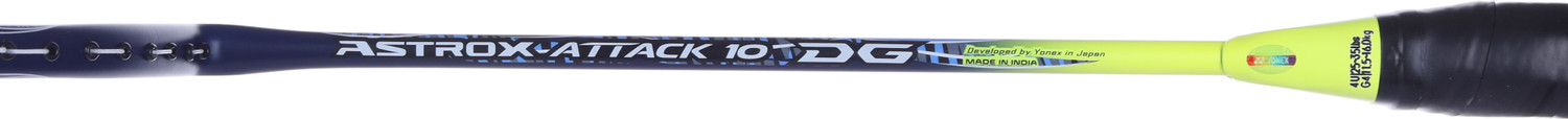 Image of YONEX Astrox Attack 10 DG (Max Tension 35 lbs) Multicolor Strung Badminton Racquet