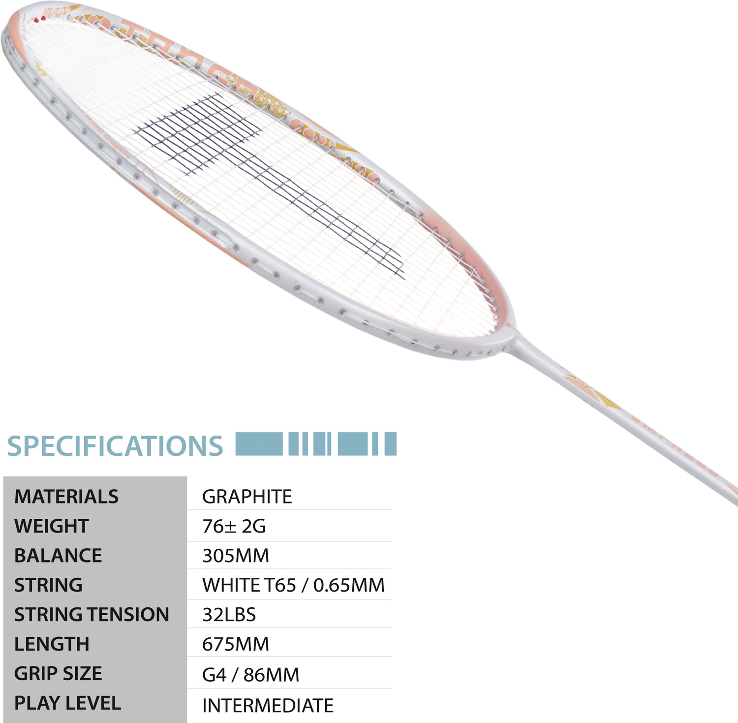 Image of Tanso Empress Full Graphite Ultra Light Weight Carbon Fibre Strung Badminton Racket Pink Strung Badminton Racquet