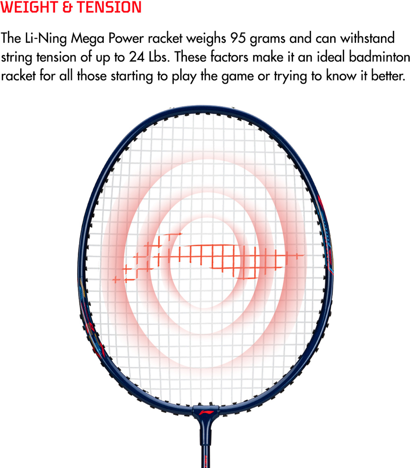 Image of LI-NING Mega Power MP 9 - Pack of 1 + 1 Full Cover Multicolor Strung Badminton Racquet