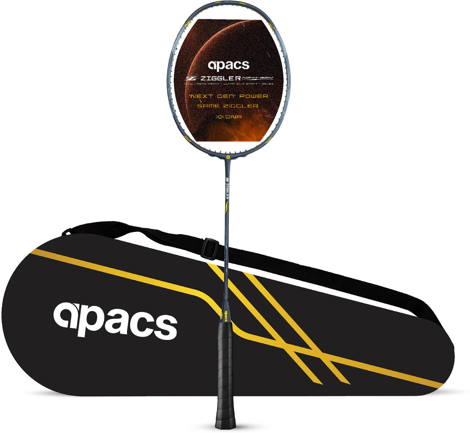 Image of apacs Z-Ziggler Next Gen Black Unstrung Badminton Racquet