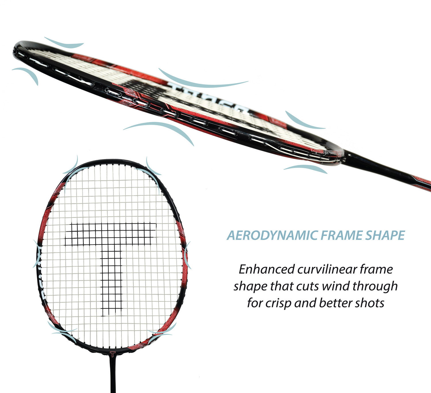 Image of Tanso Katana 1.0 Full Graphite Strung Badminton Racket with Free Full Cover Red Strung Badminton Racquet