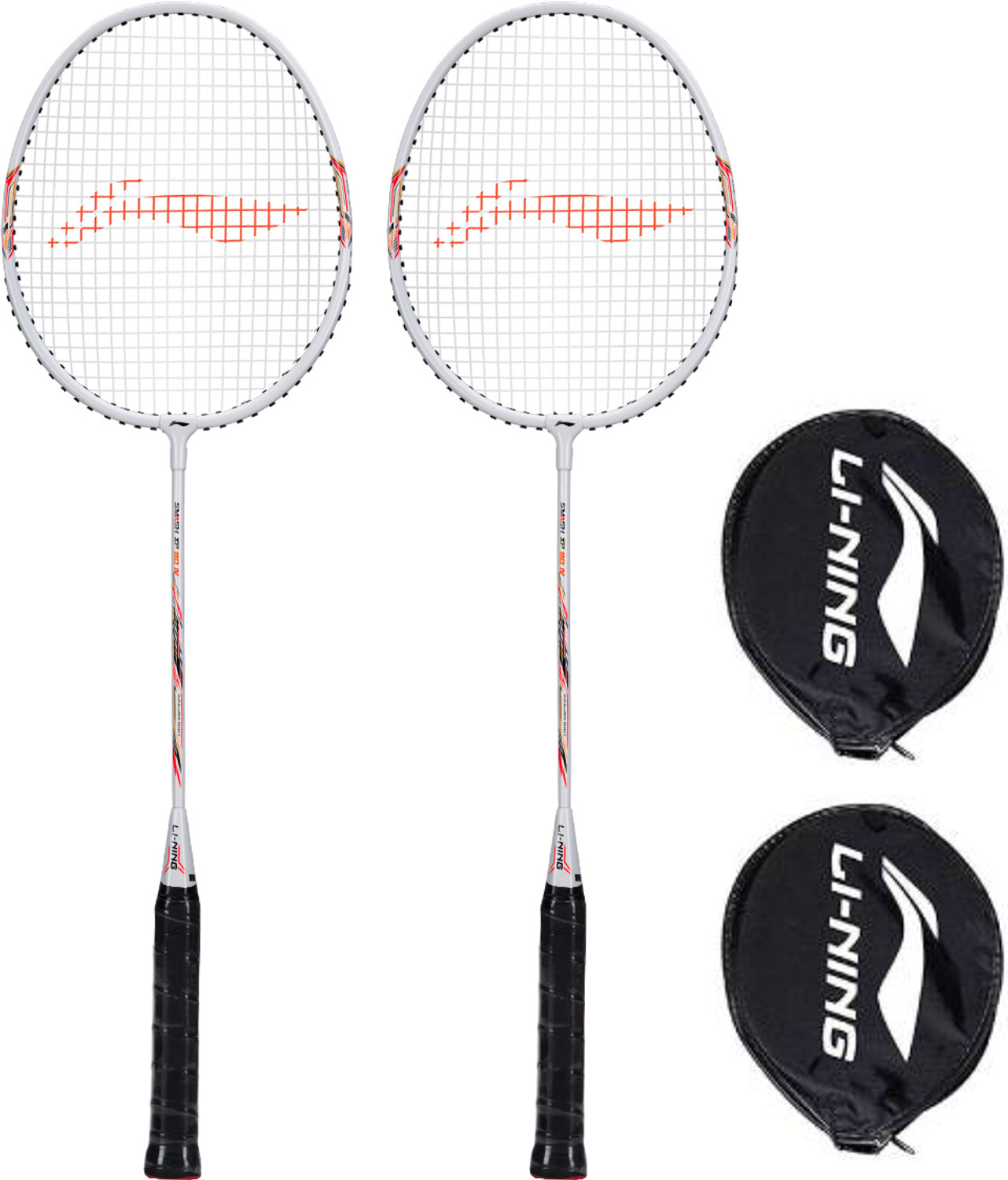 Image of LI-NING XP-90-IV White, Grey Strung Badminton Racquet