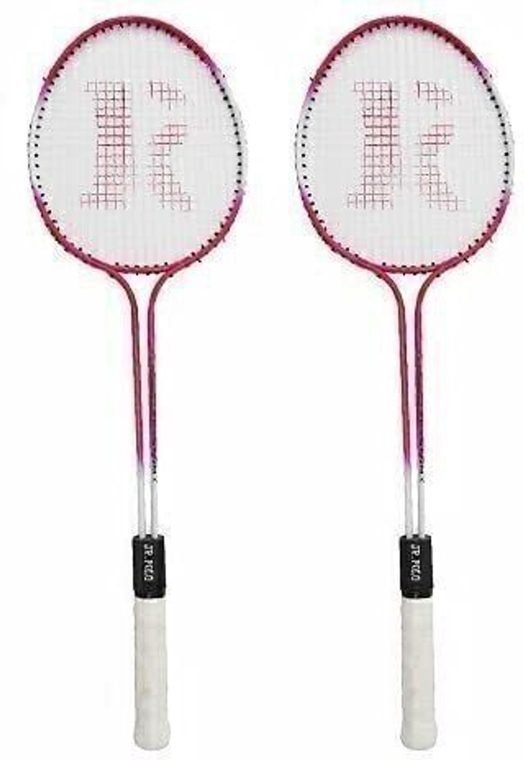 Image of Laksh sports Badminton Racquet Rackets Set Of 2 pcs with 5 shuttle combo SET Yellow Strung Badminton Racquet
