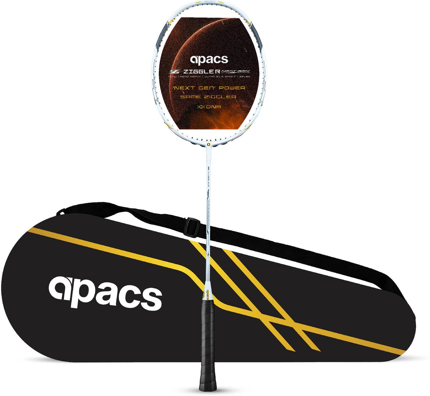 apacs Z-Ziggler Next Gen White Unstrung Badminton Racquet - Buy