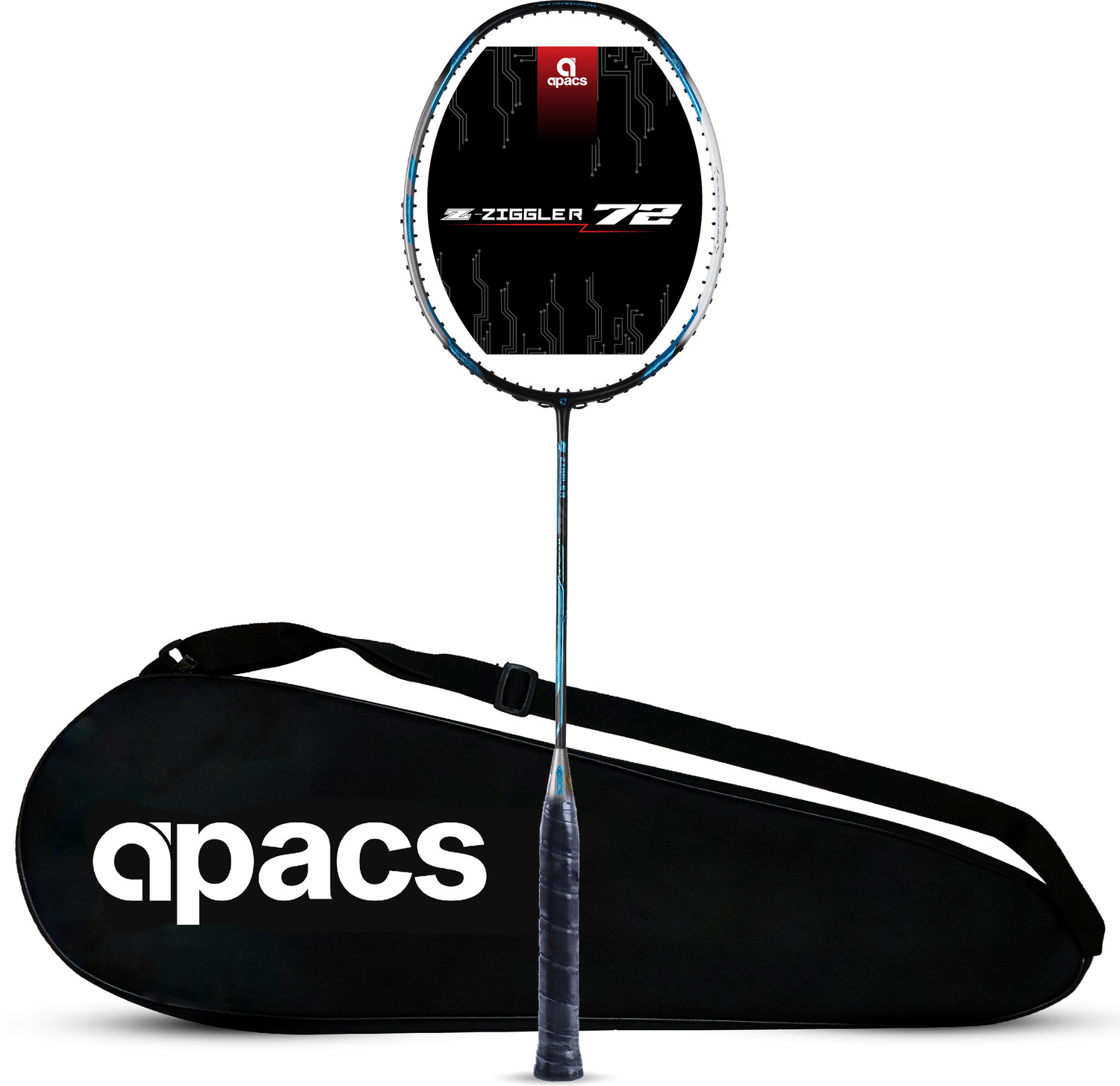 Image of apacs Z-Ziggler 72 (72g, Aero-Dyna Frame) Black, Grey Unstrung Badminton Racquet
