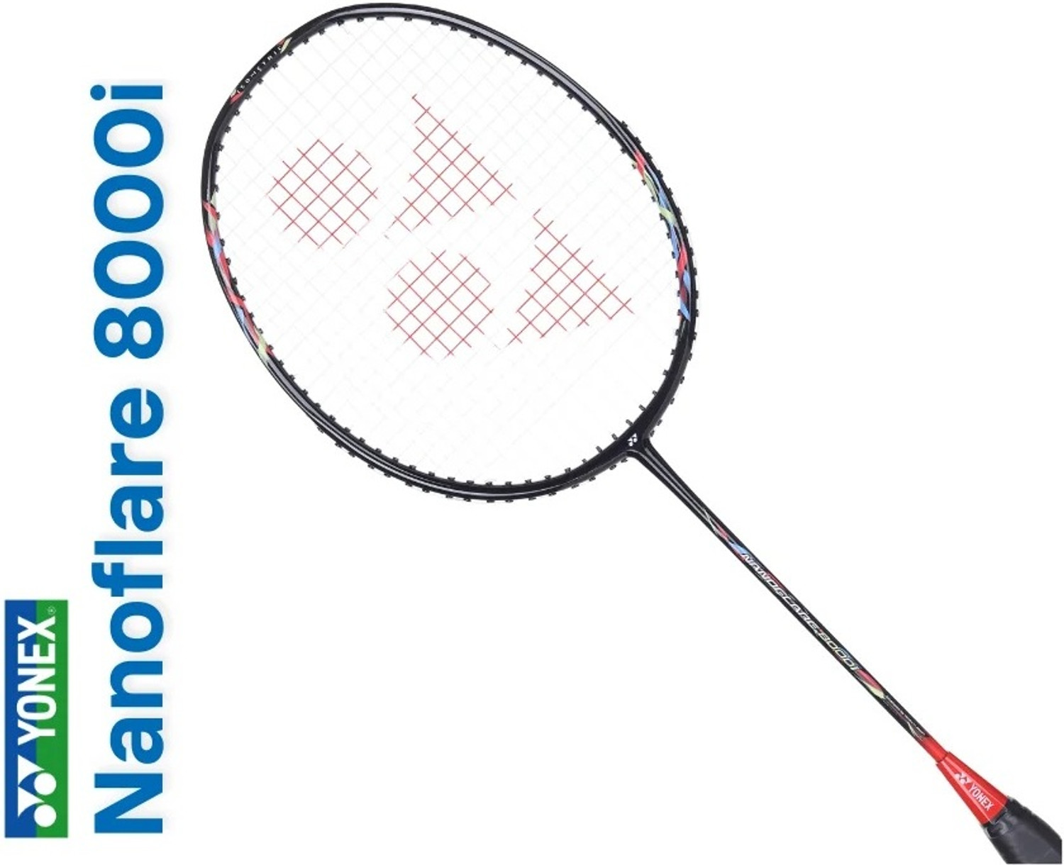 Image of YONEX NANOFLARE 8000i Black, Red Strung Badminton Racquet