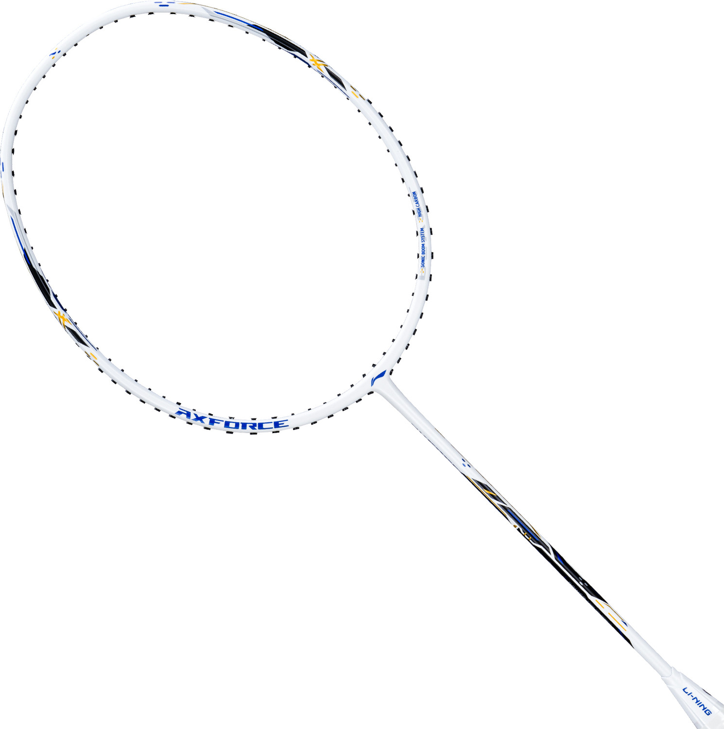 Image of LI-NING AXFORCE BLAST (4U) White, Blue Unstrung Badminton Racquet