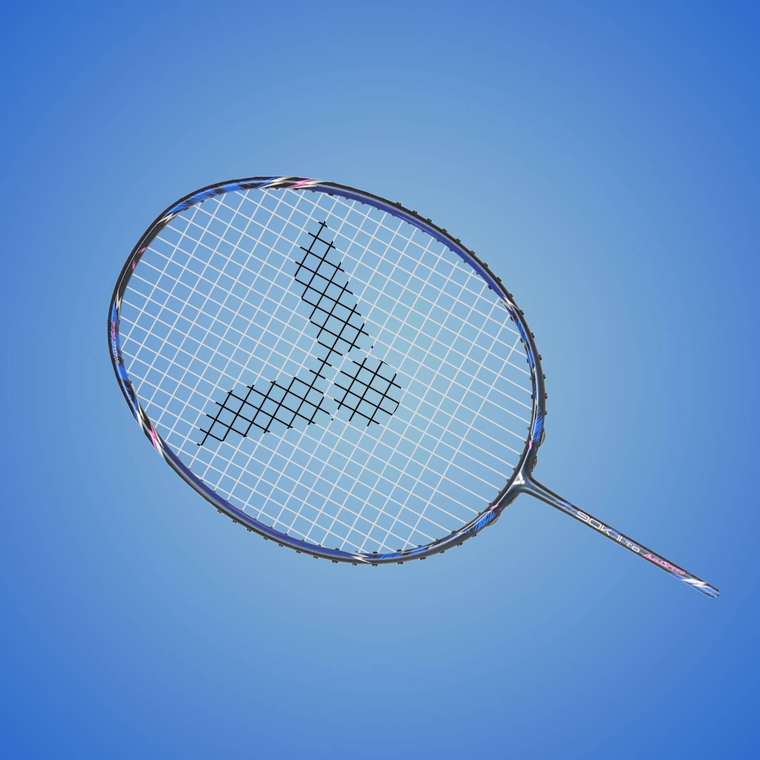 VICTOR Auraspeed ARS-90K II TD B Blue Strung Badminton Racquet VICTOR Auraspeed ARS-90K II TD B Blue Strung Badminton Racquet