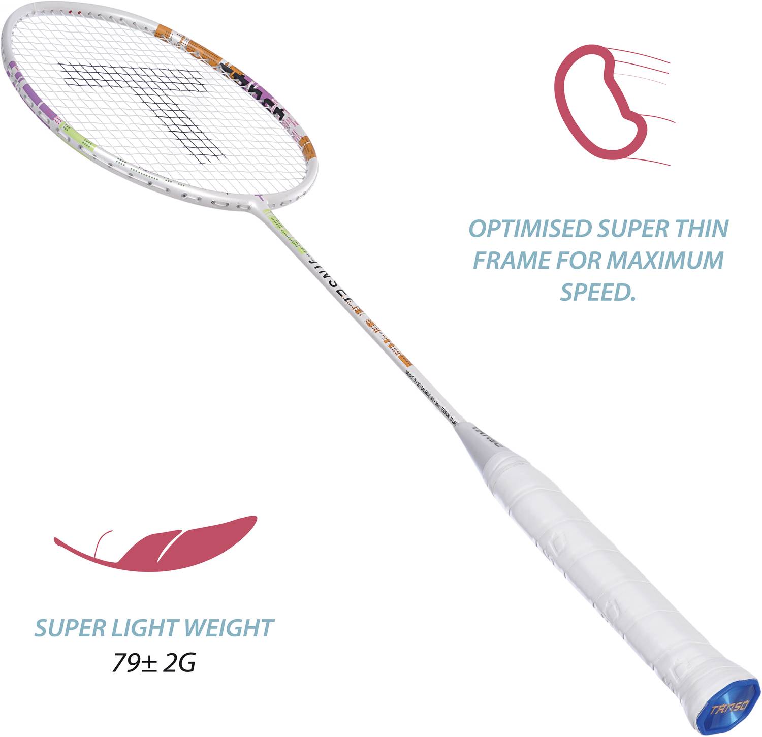 Tanso Jinsei Full Graphite Ultra Light Carbon Fibre Badminton Racquet - Image 4
