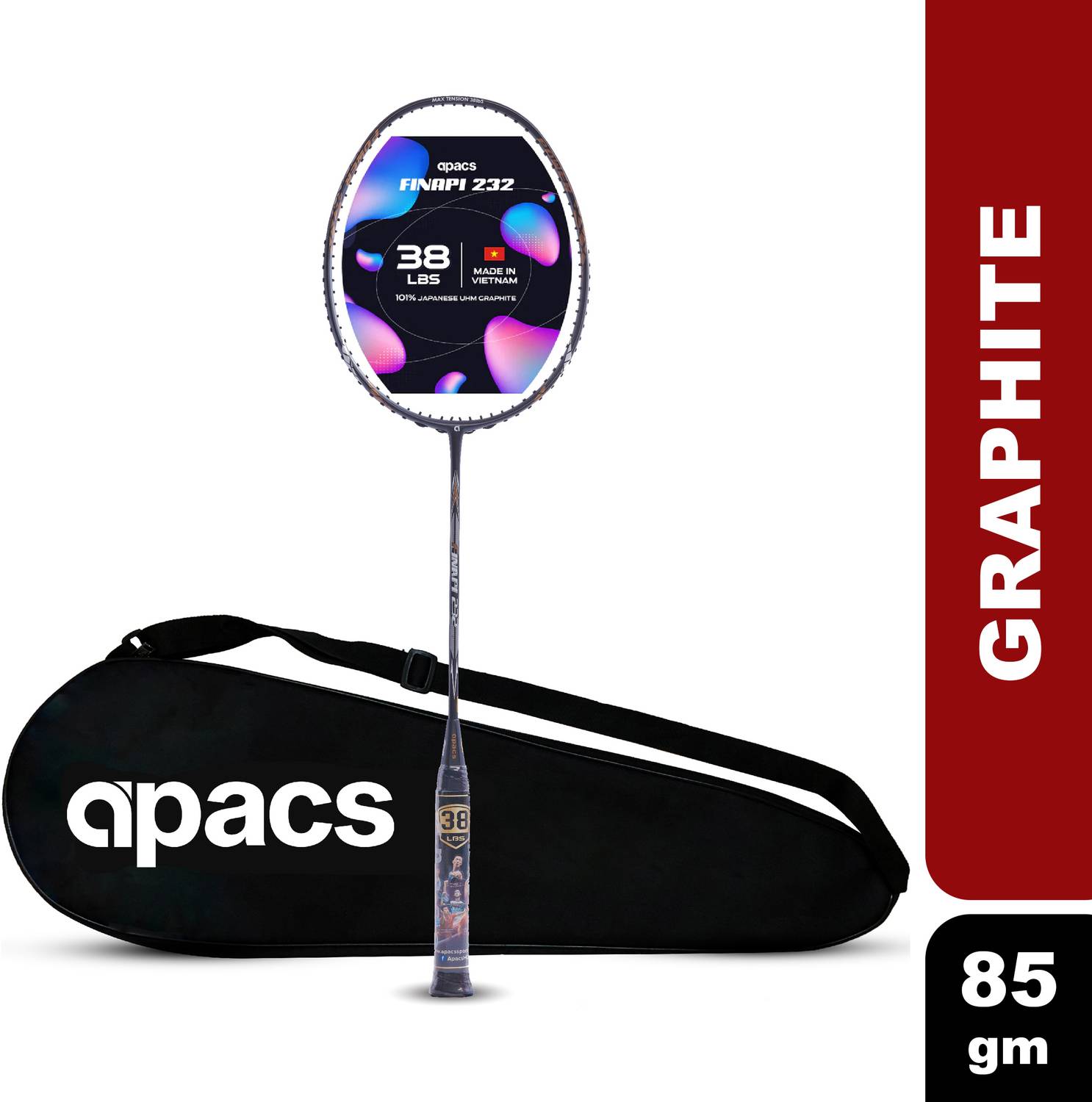 Apacs Finapi 232 Grey Unstrung Badminton Racquet