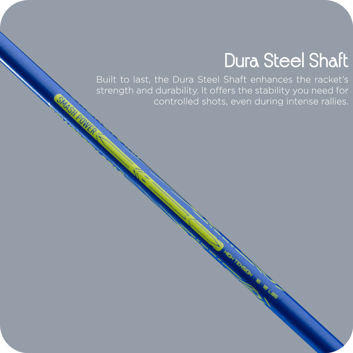 Image of Hundred POWERTEK STAR Blue Strung Badminton Racquet