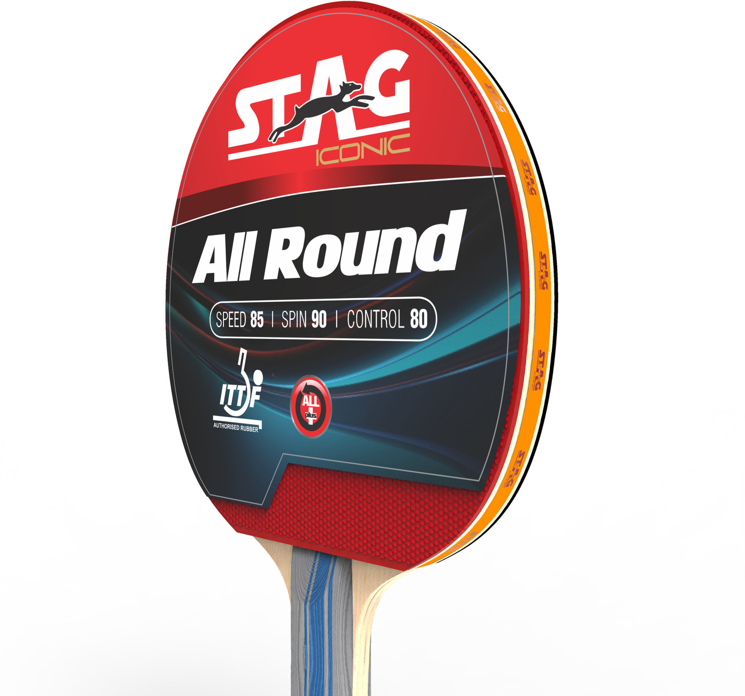 Image of Stag iconic All Round Table Tennis Racquet Red, Black Table Tennis Racquet