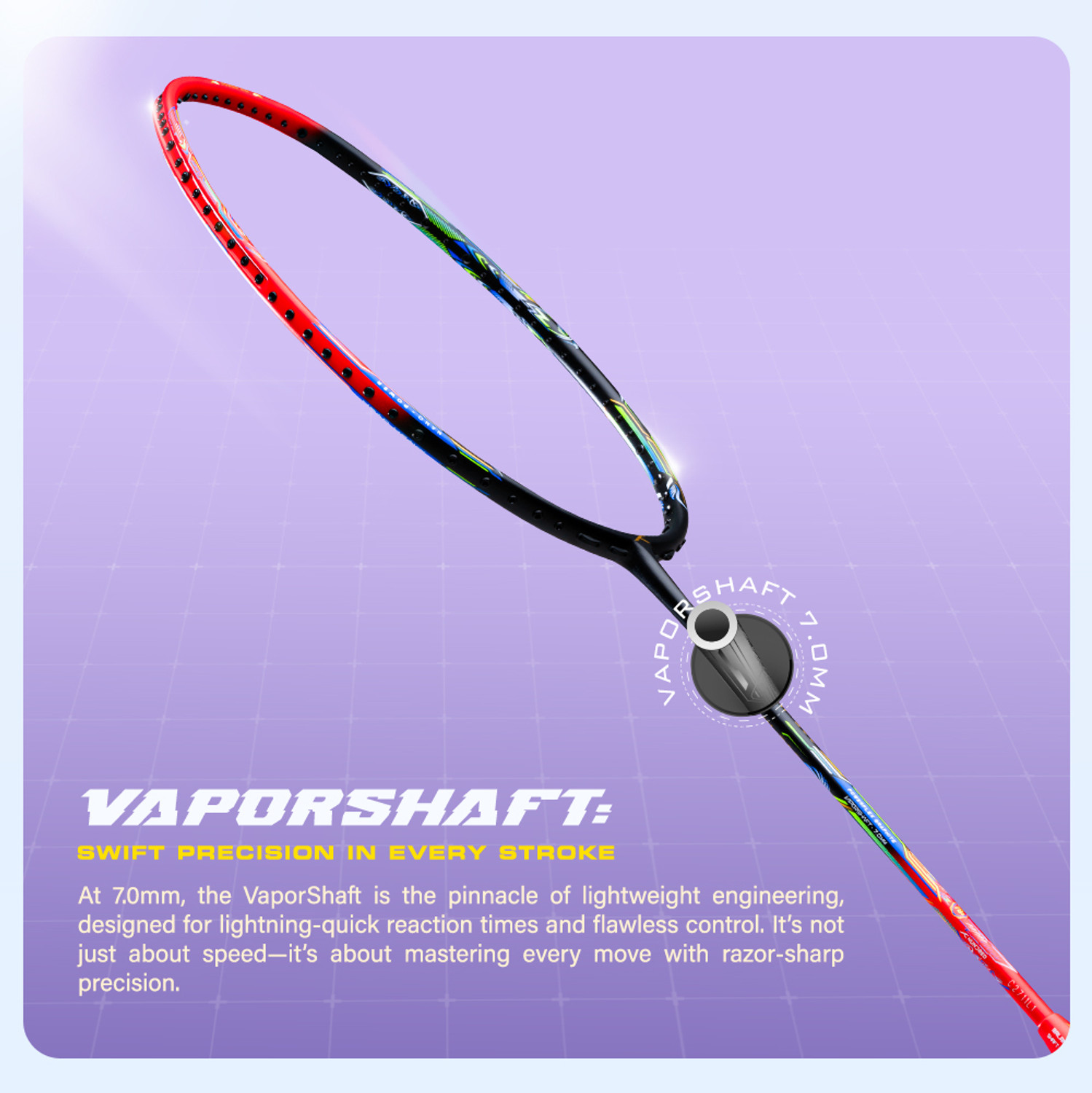 Image of Hundred POWER RAY 900 Blue Strung Badminton Racquet