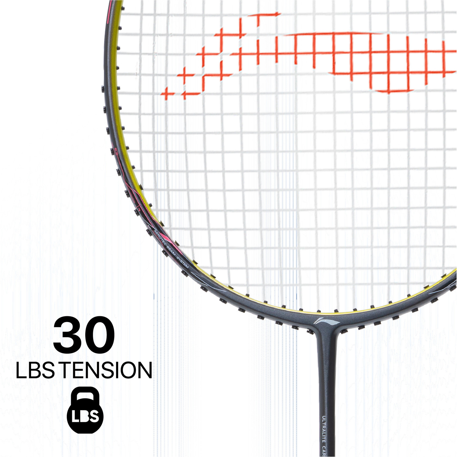 Image of LI-NING Wind Lite 700 II Grey, Yellow Strung Badminton Racquet